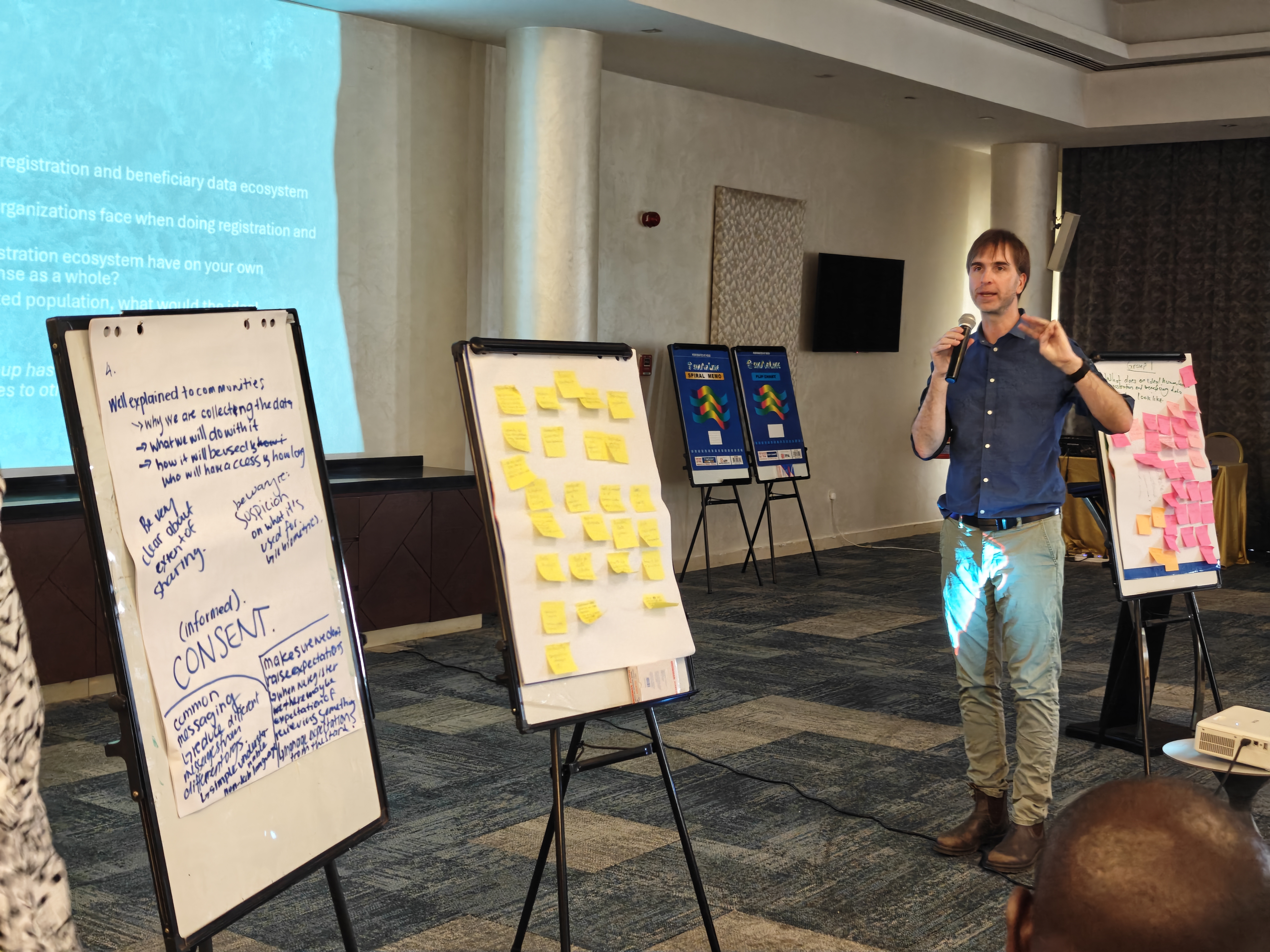 Brian from IOM presenting on the governance group
